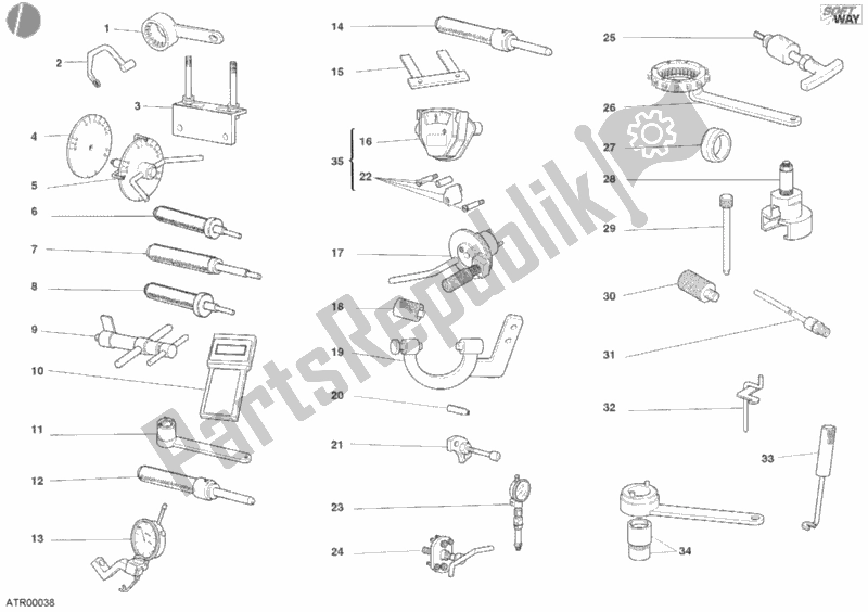 Toutes les pièces pour le Outils De Service D'atelier, Moteur du Ducati Supersport 900 S 2002